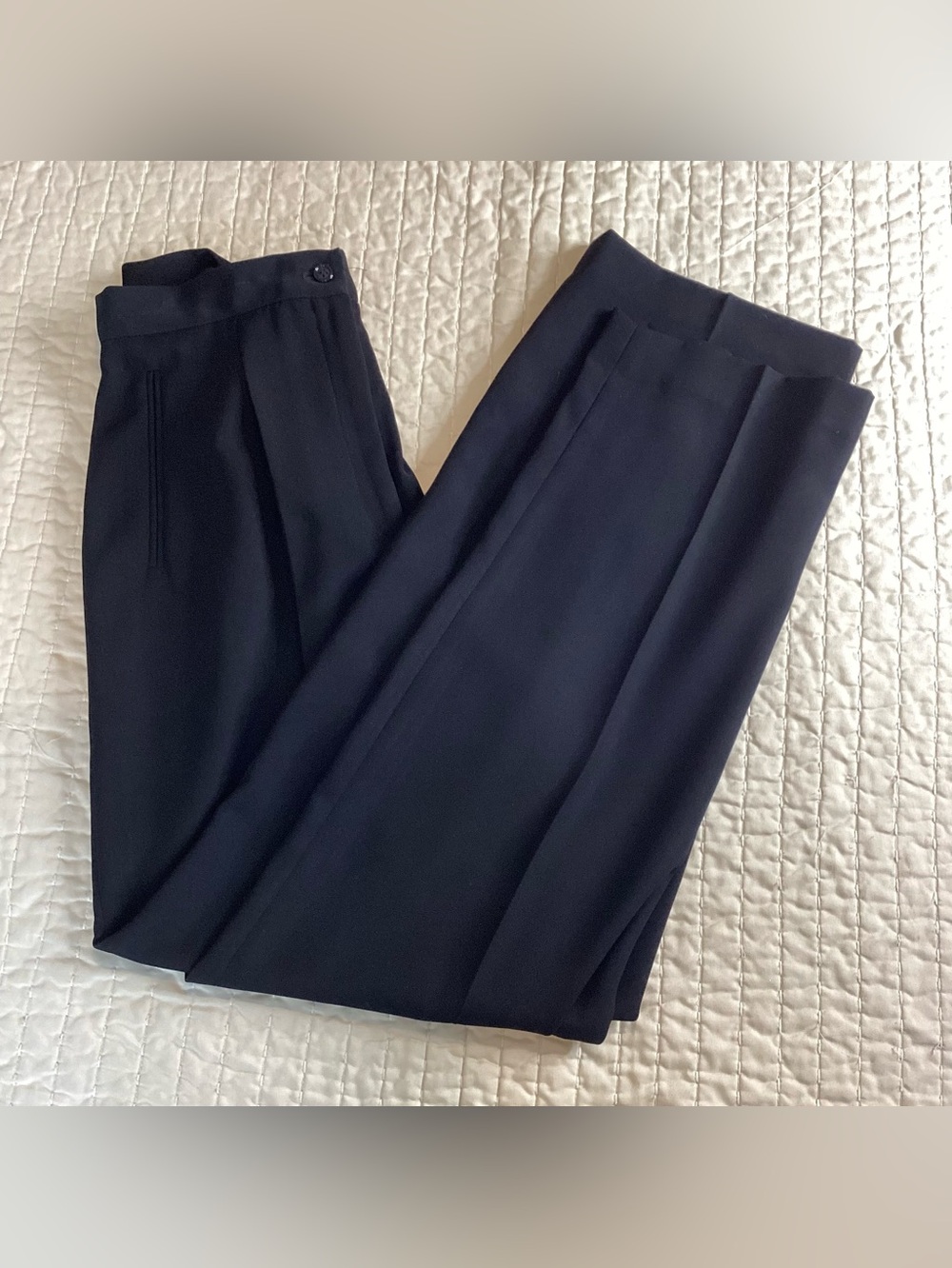 Vintage Black Old Money Trousers Quiet Luxury Minimalist Career Pants Size 4